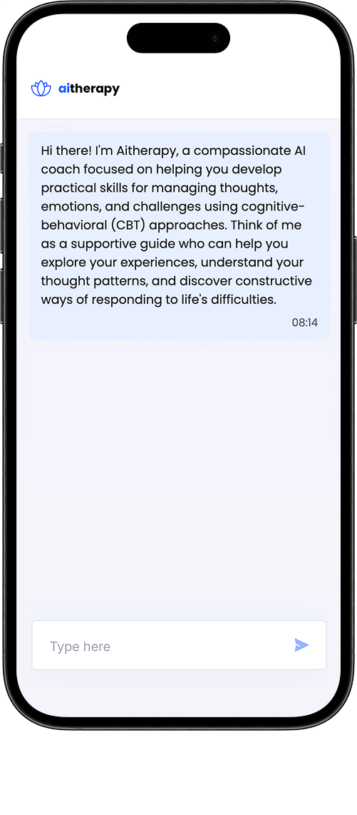 AI therapy session with a virtual therapist